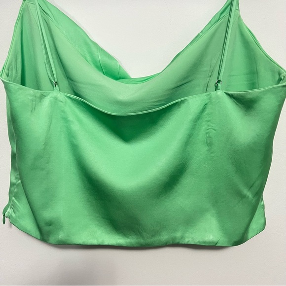 Zara Satin Silk Cowl Neck Corset Tank Camisole Crop Top. - Picture 5 of 7